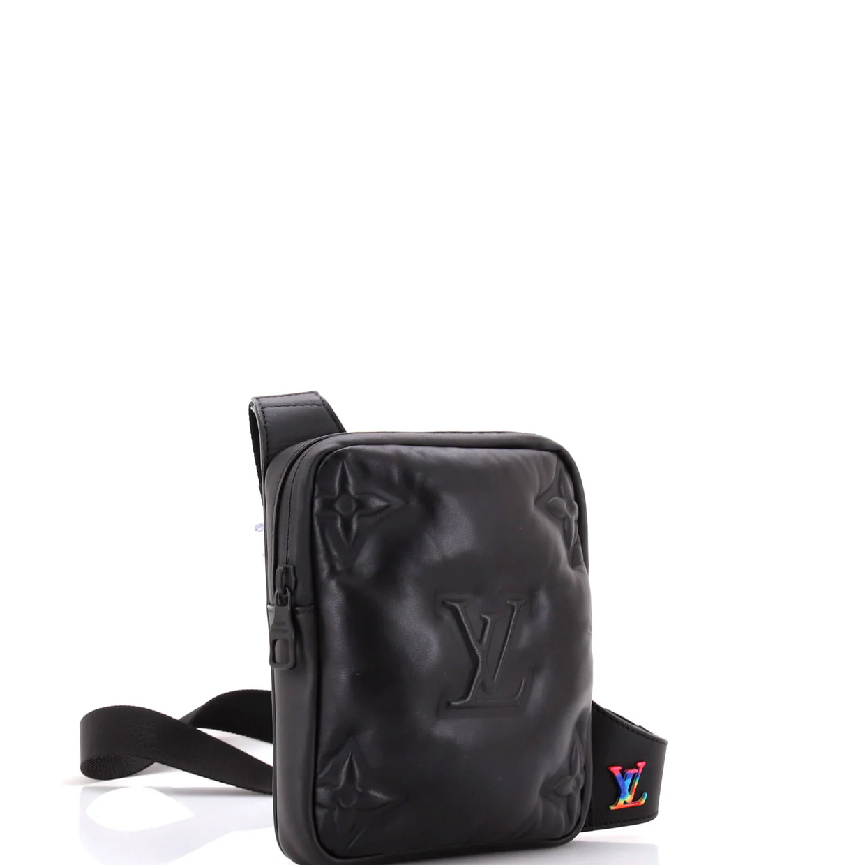 A4 Asymmetrical Sling Bag Monogram Puffer Lambskin - Deep Luxury