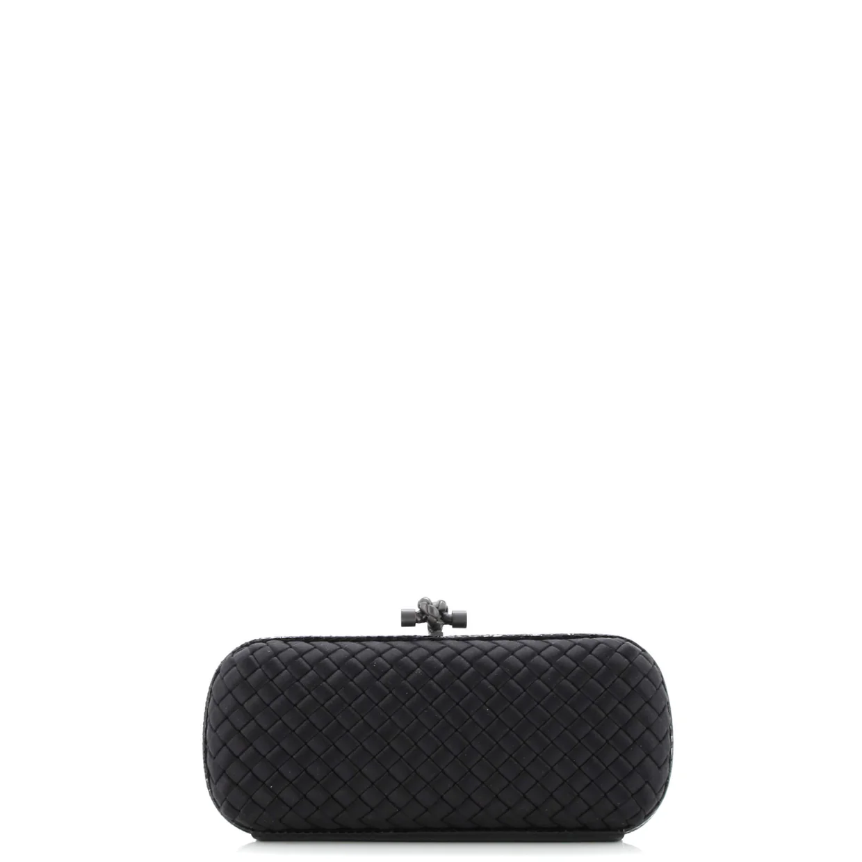 Box Knot Clutch Intrecciato Silk Faille Long - Deep Luxury