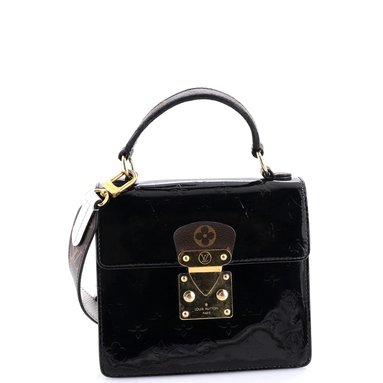 Spring Street NM Handbag Monogram Vernis with Monogram Canvas and Epi Leather - Deep Luxury