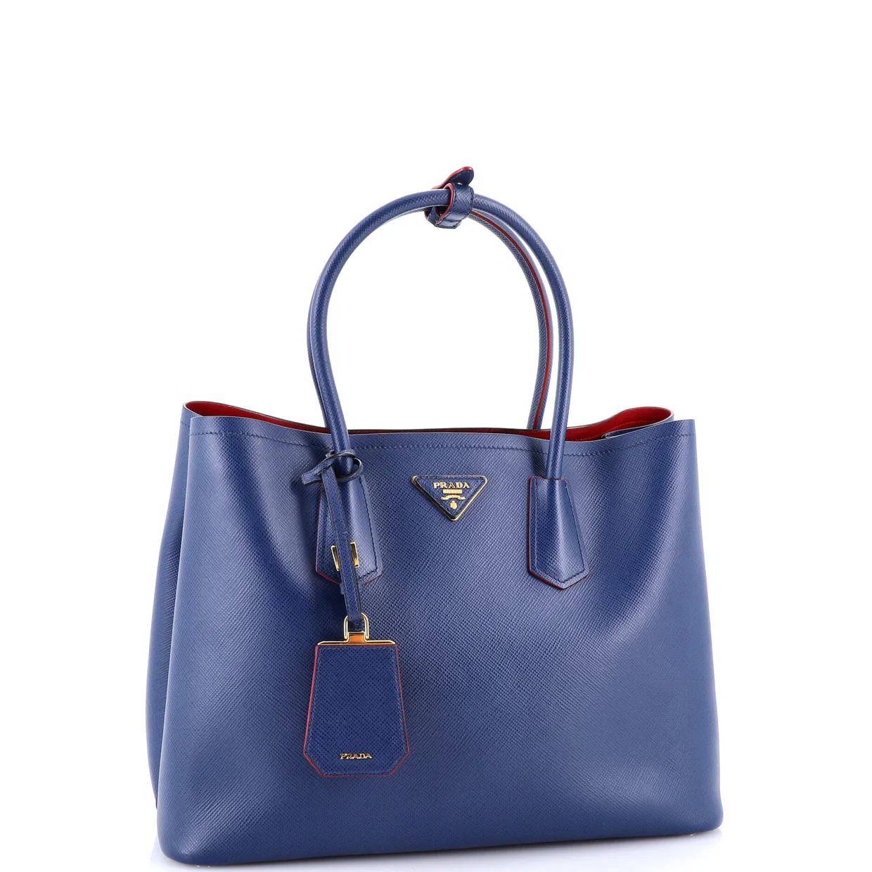 Cuir Double Tote Saffiano Leather Large - Deep Luxury