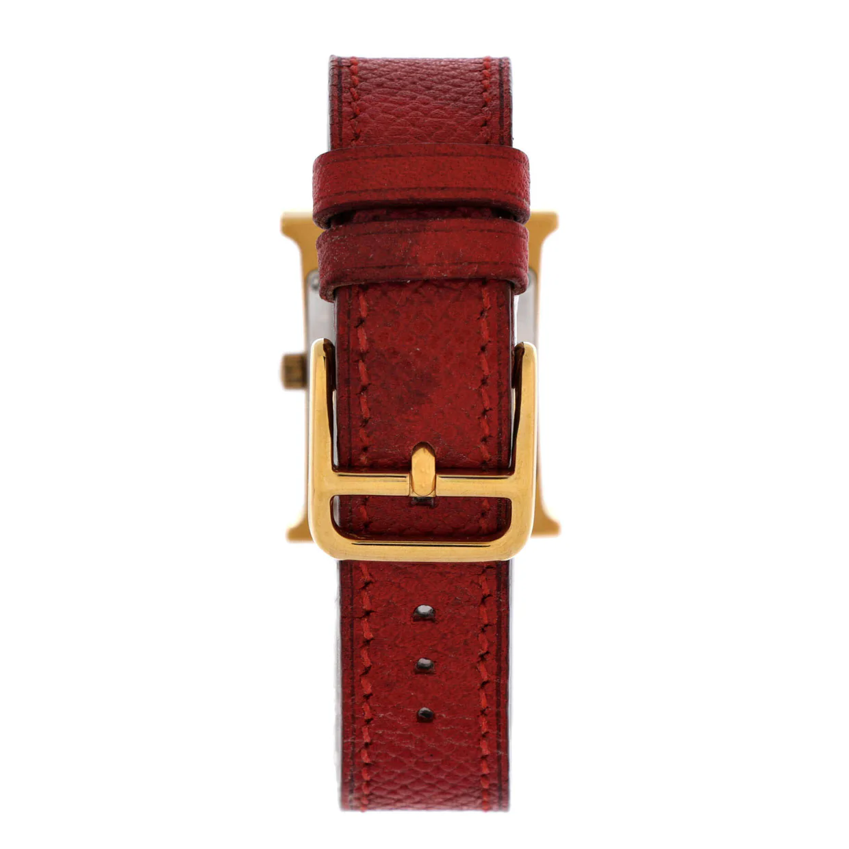 Heure H Quartz Watch Plated Metal and Leather 21 - Deep Luxury