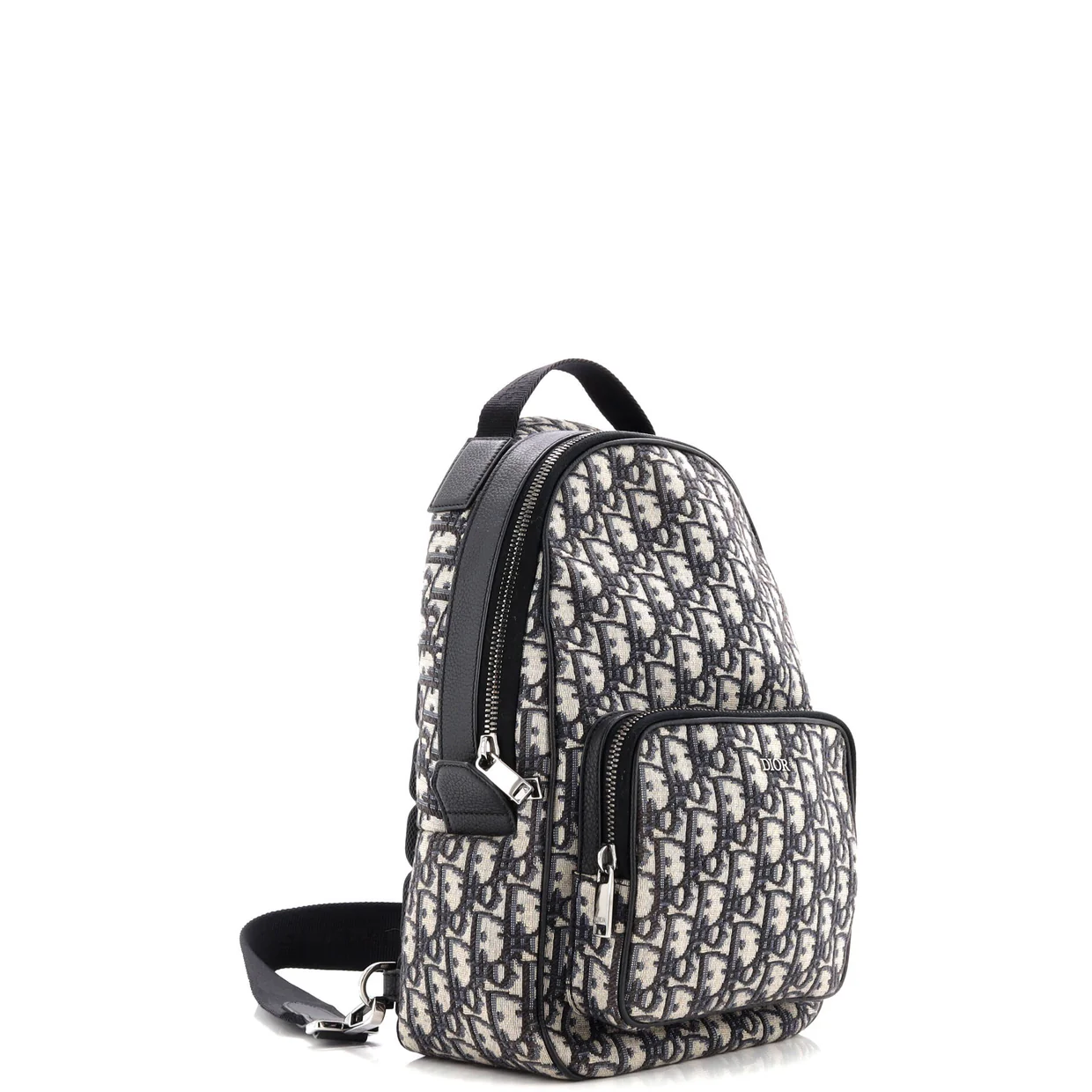 Zip Around Sling Backpack Oblique Canvas - Deep Luxury