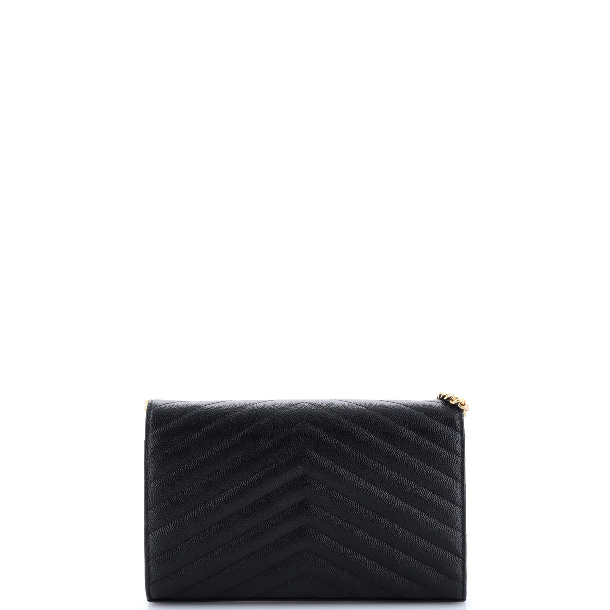 Classic Monogram Wallet on Chain Matelasse Chevron Leather Medium - Deep Luxury