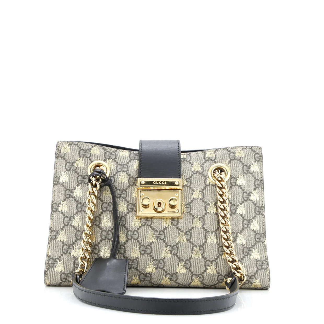 Padlock Chain Tote Printed GG Coated Canvas Small - Deep Luxury