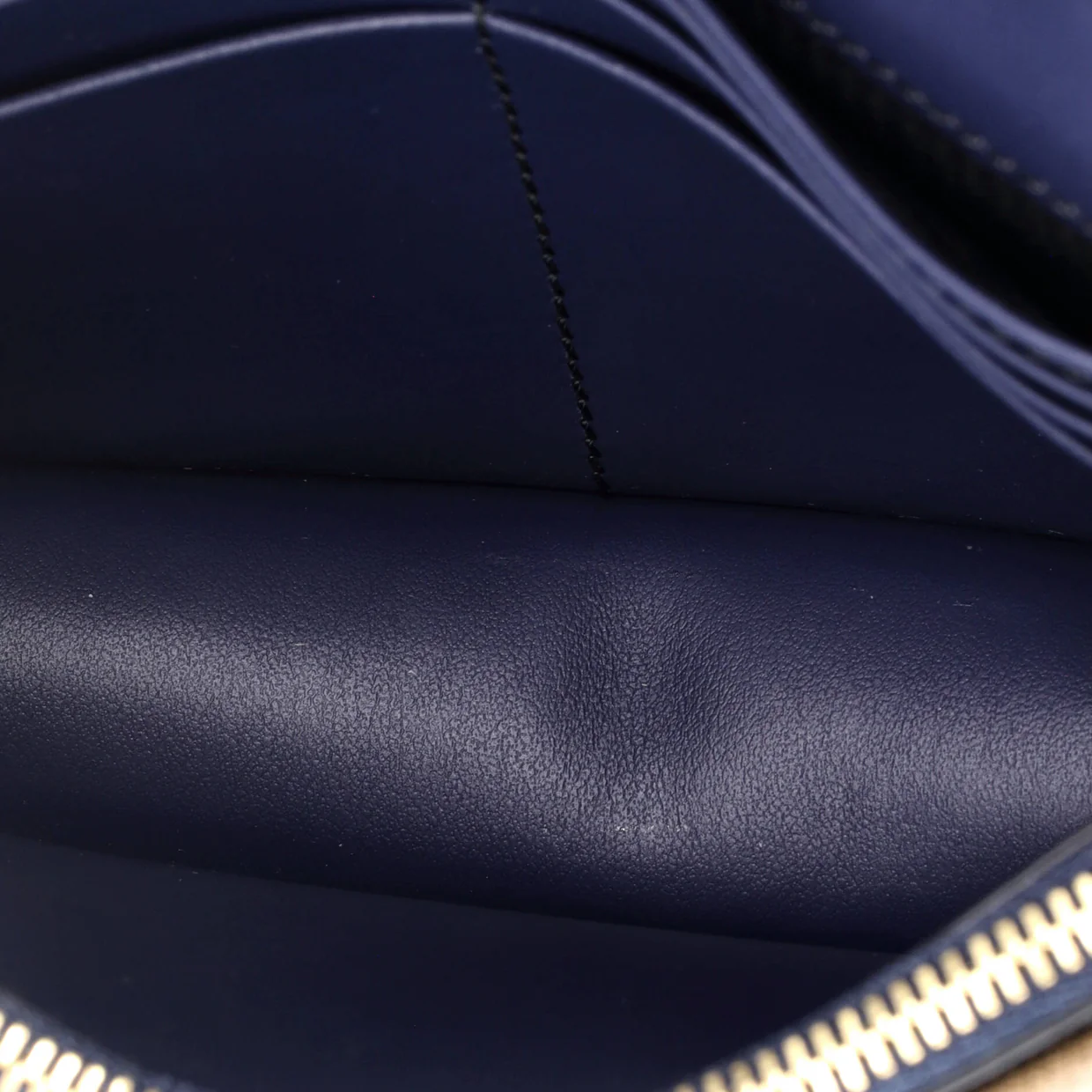 Hampshire Wallet on Chain Leather and House Check Canvas - Deep Luxury