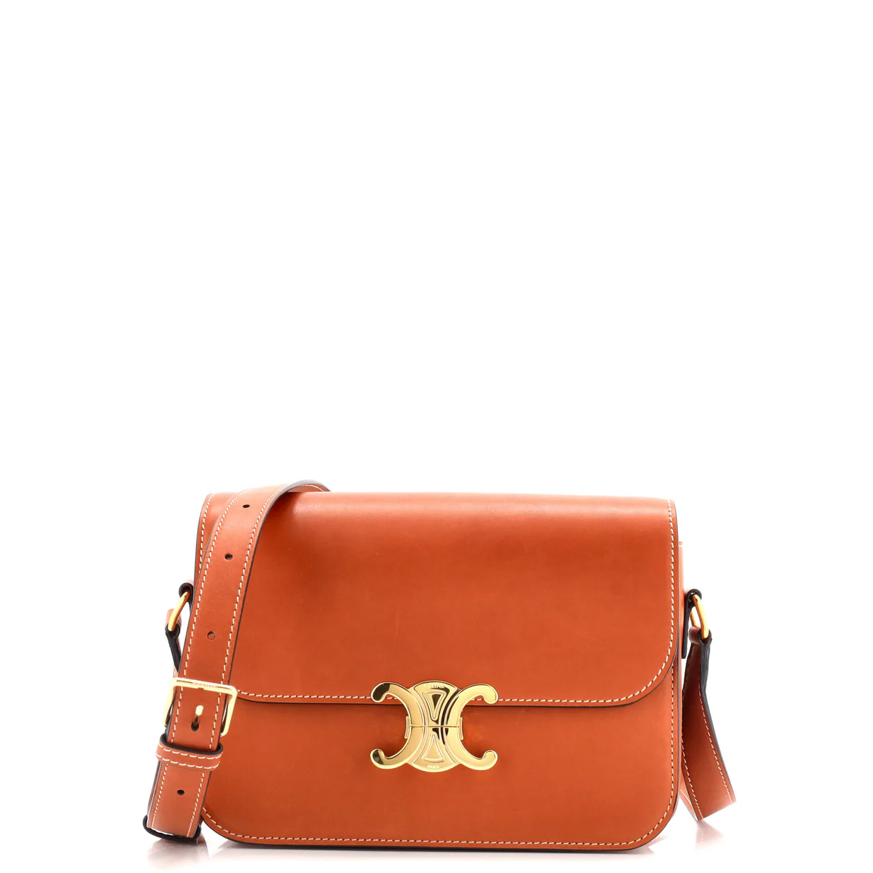 Triomphe Shoulder Bag Smooth Calfskin Medium - Deep Luxury