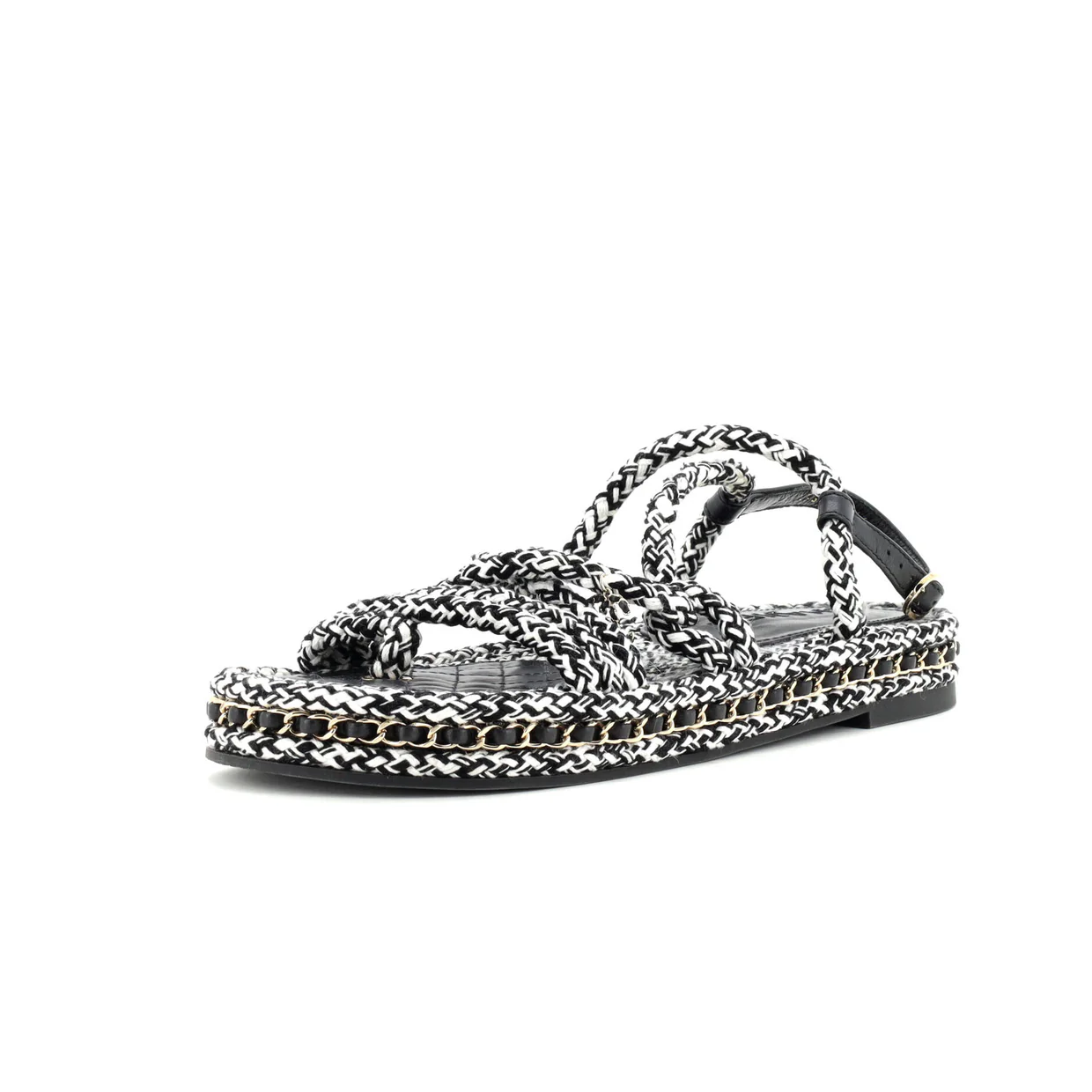 Women's CC Chain Sandals Braided Cord - Deep Luxury