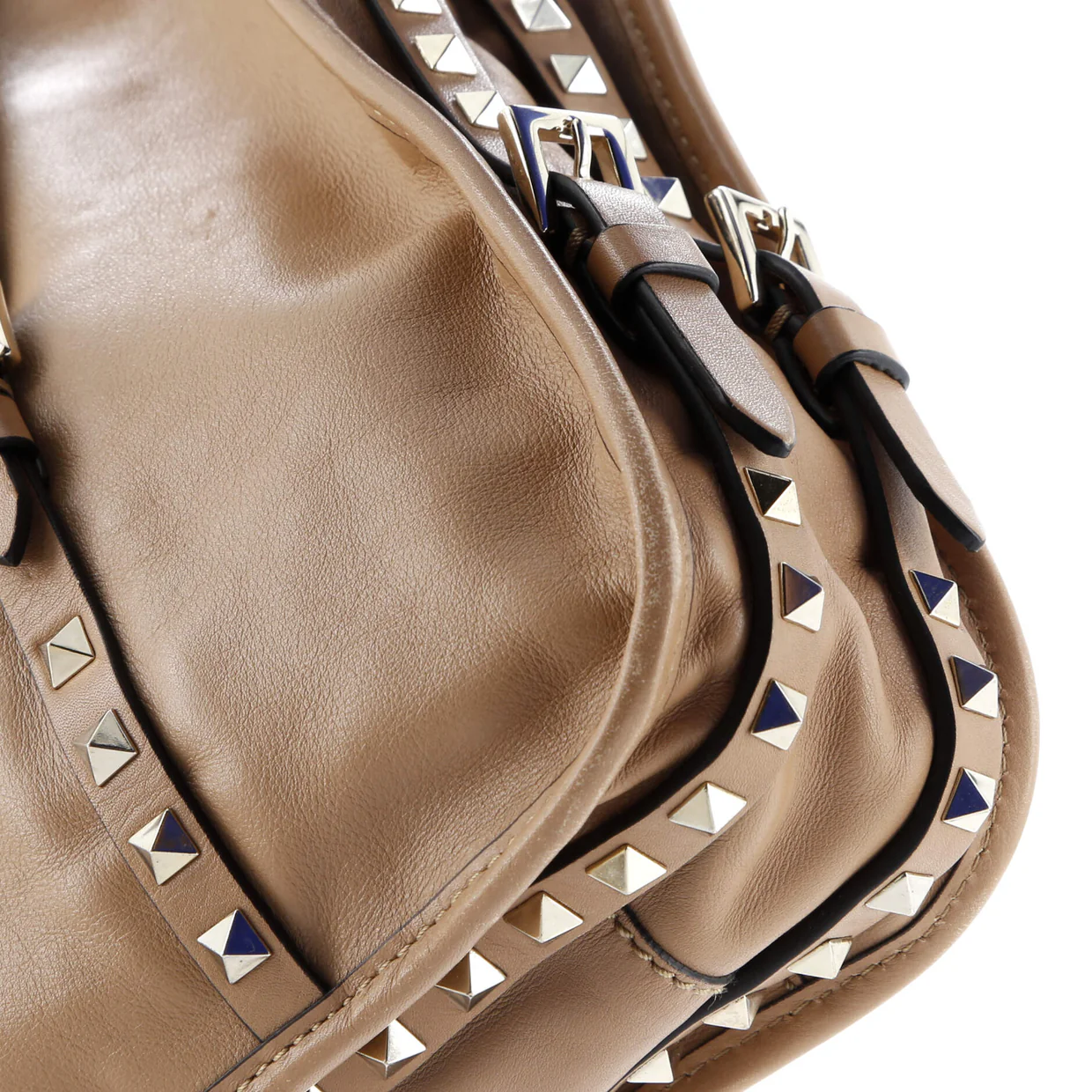 Rockstud Belted Tote Soft Leather Medium - Deep Luxury
