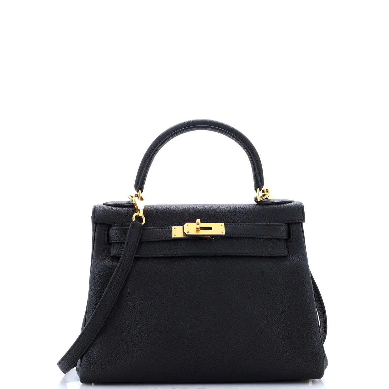 Kelly Handbag Noir Togo with Gold Hardware 28 - Deep Luxury