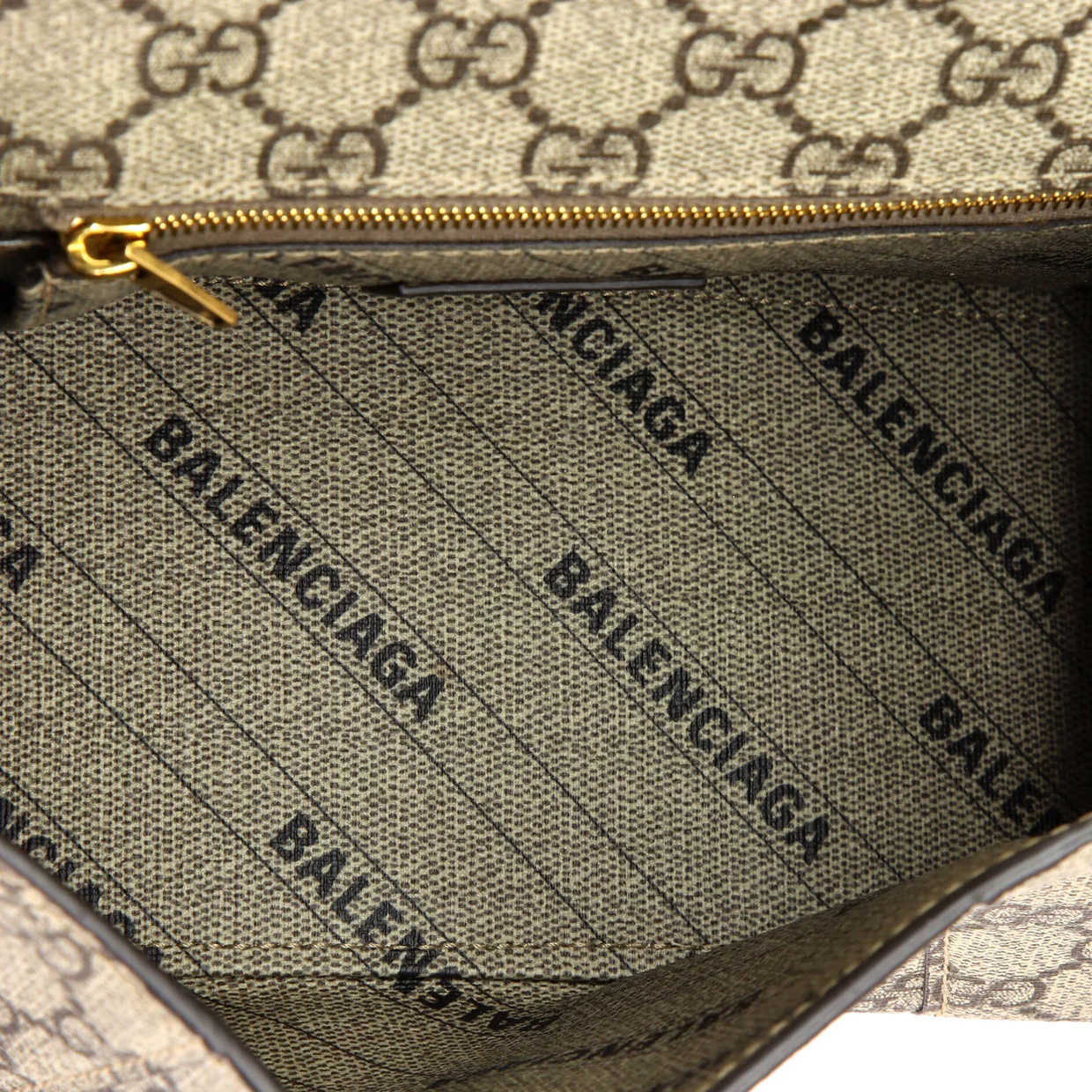 x Balenciaga The Hacker Project Hourglass Top Handle Bag GG Coated Canvas Small - Deep Luxury