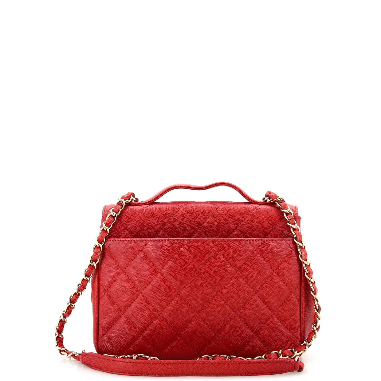 Business Affinity Flap Bag Quilted Caviar Small - Deep Luxury