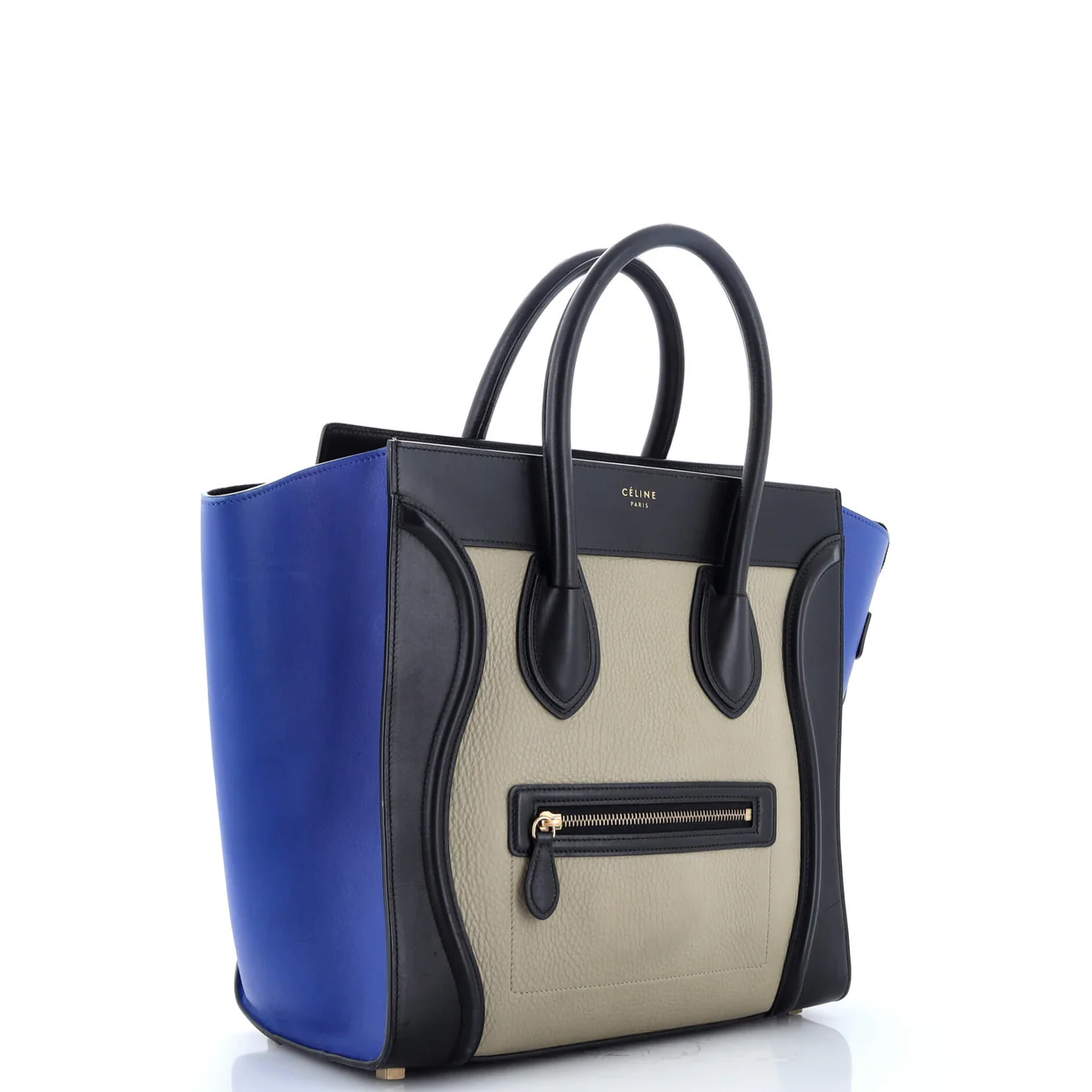 Tricolor Luggage Bag Leather Mini - Deep Luxury