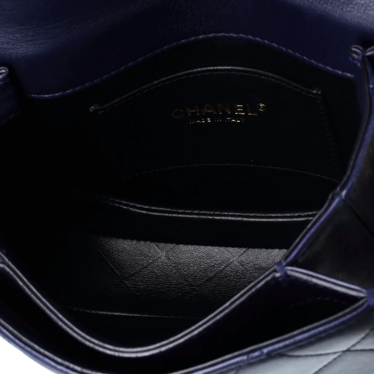 Moon Flap Messenger Bag Quilted Calfskin Mini - Deep Luxury