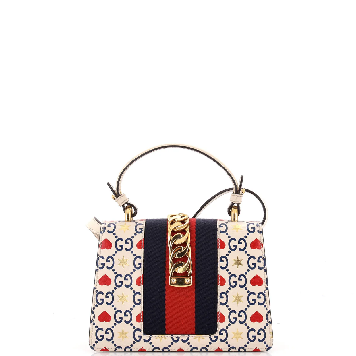 Sylvie Top Handle Bag Limited Edition Valentines GG Printed Leather Mini - Deep Luxury