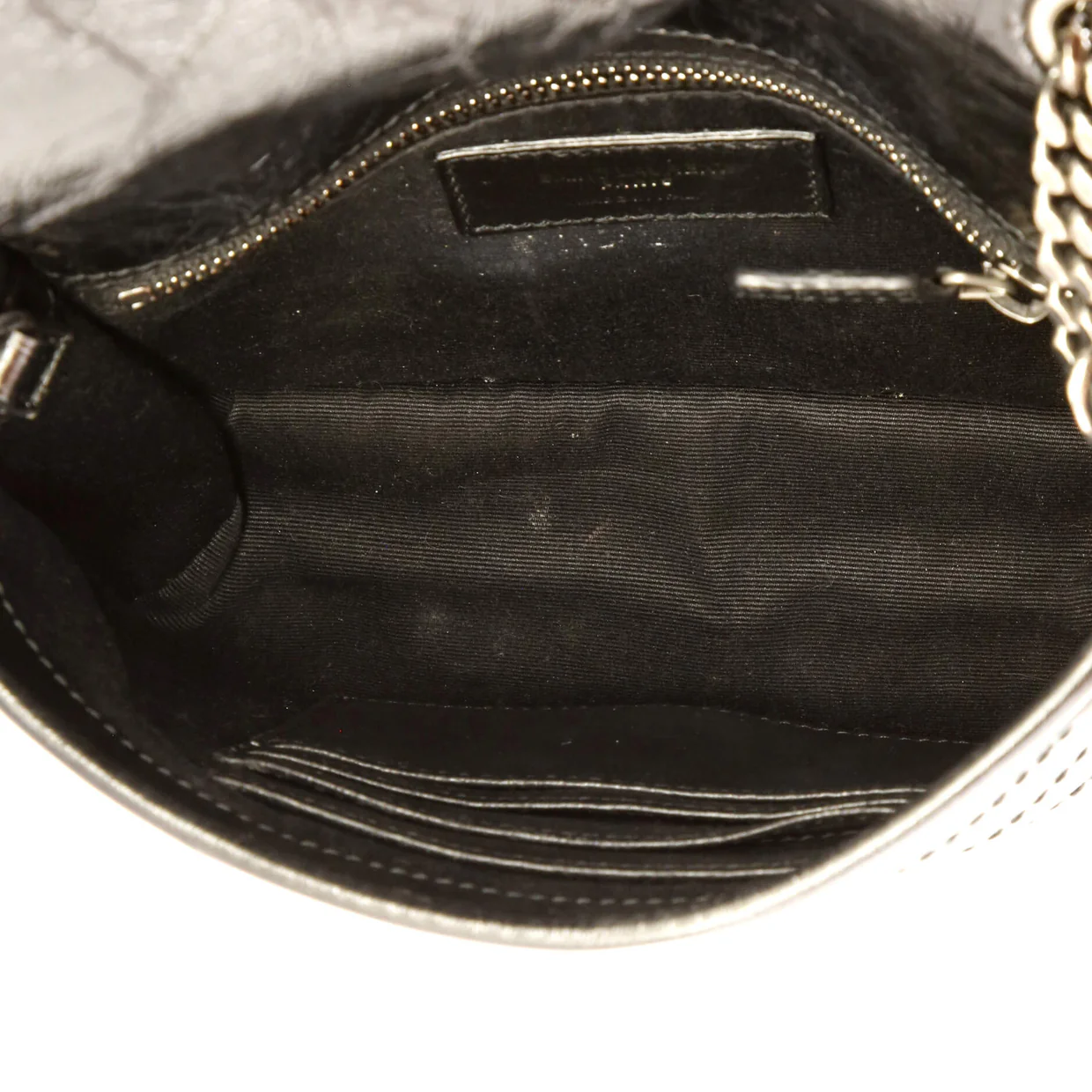 Niki Chain Wallet Matelasse Chevron Leather - Deep Luxury