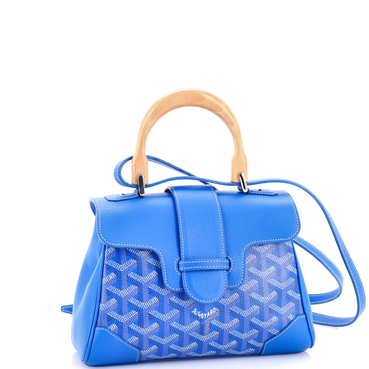 Saigon Top Handle Bag Coated Canvas with Leather Mini - Deep Luxury