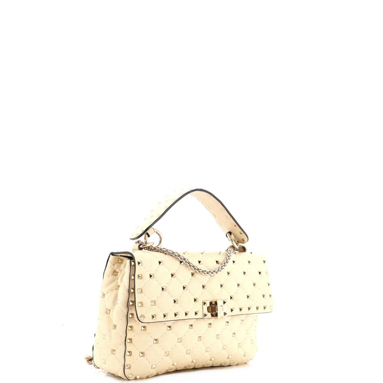 Rockstud Spike Flap Bag Quilted Leather Medium - Deep Luxury