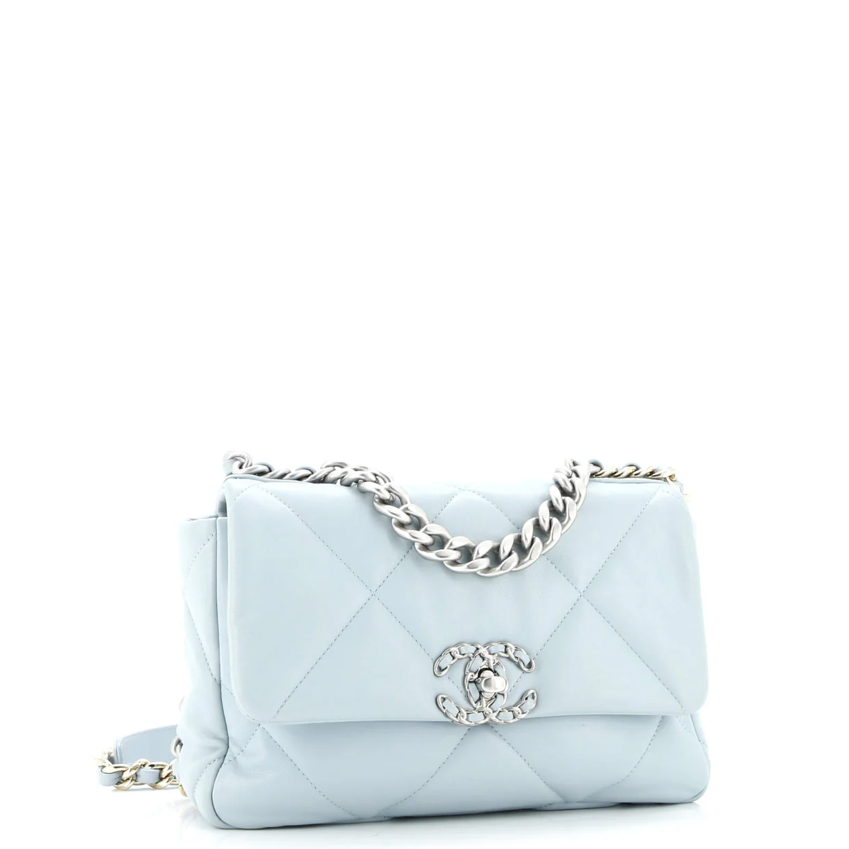 19 Flap Bag Quilted Leather Medium - Deep Luxury