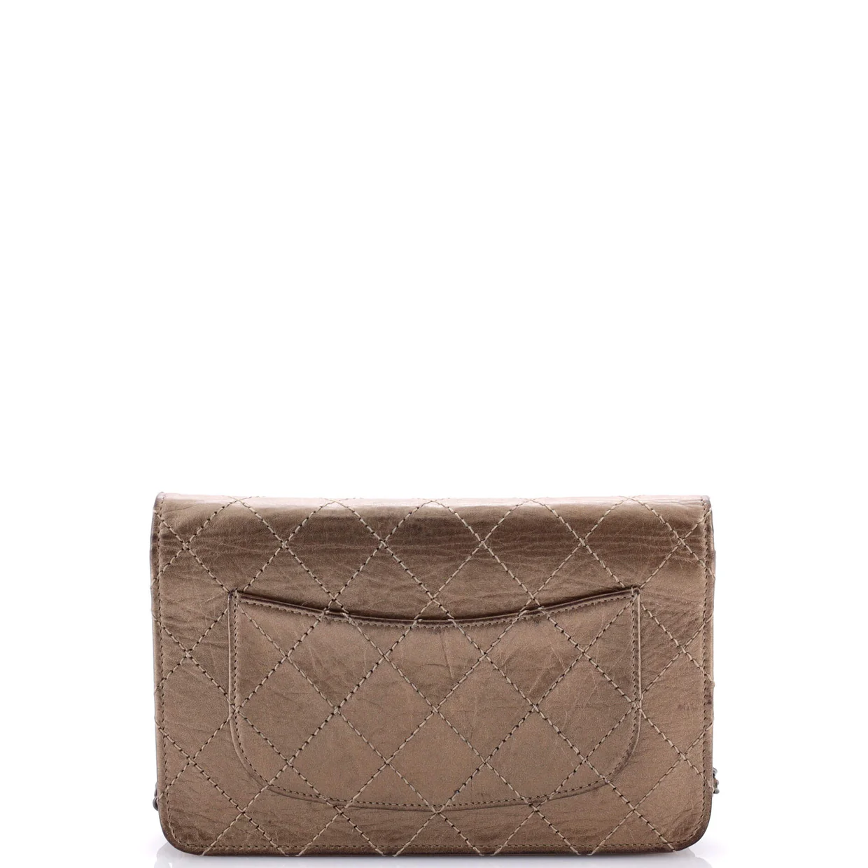 Reissue 2.55 Wallet on Chain Quilted Aged Calfskin Small - Deep Luxury