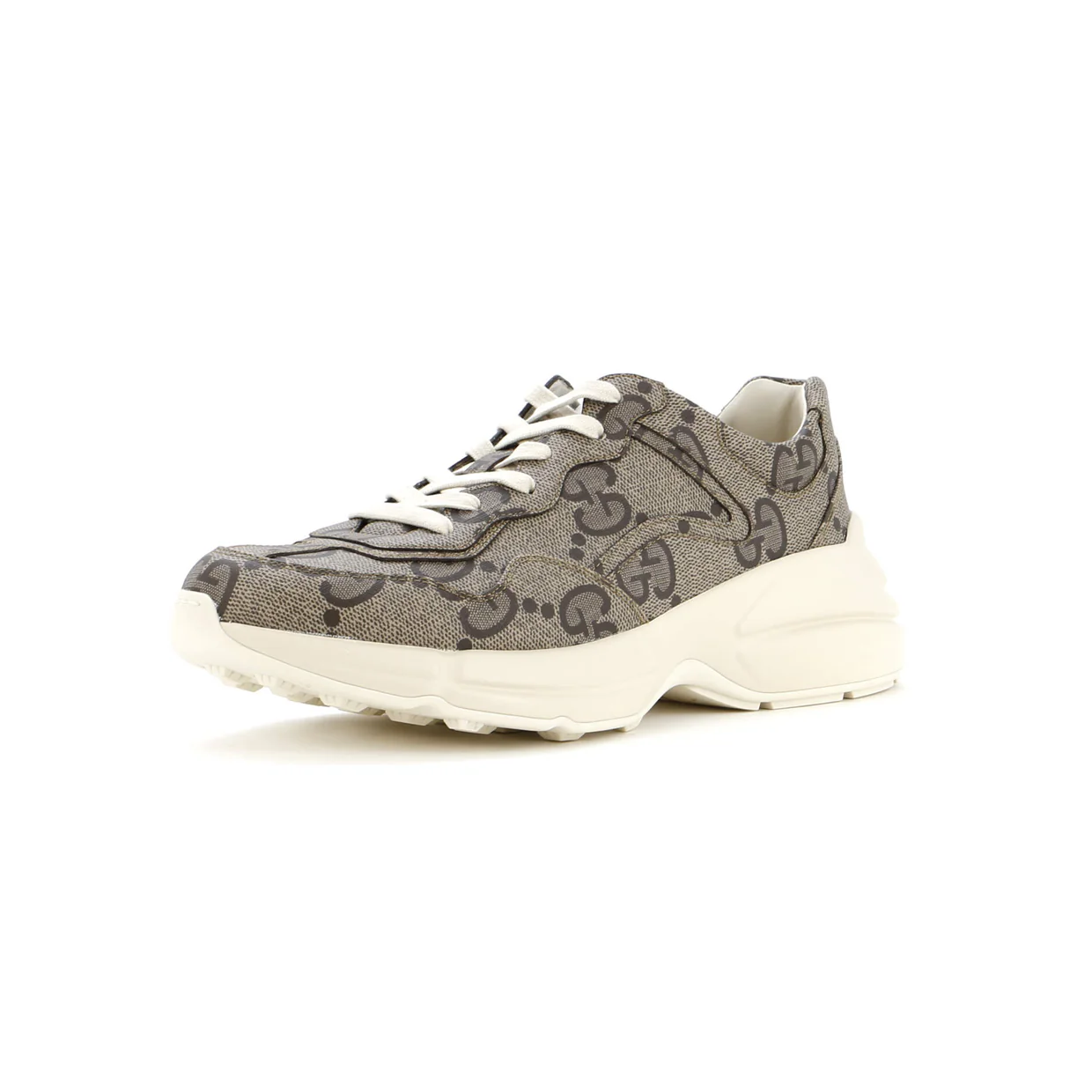 Rhyton Sneakers Jumbo GG Coated Canvas - Deep Luxury