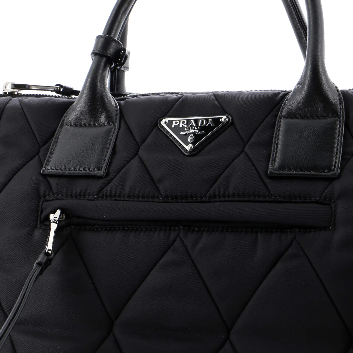 Convertible Zip Tote Quilted Tessuto Small - Deep Luxury