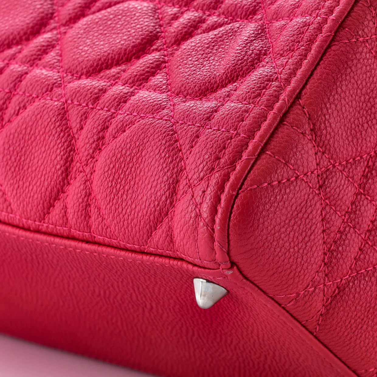 Lady Dior Bag Cannage Quilt Grained Calfskin Medium - Deep Luxury