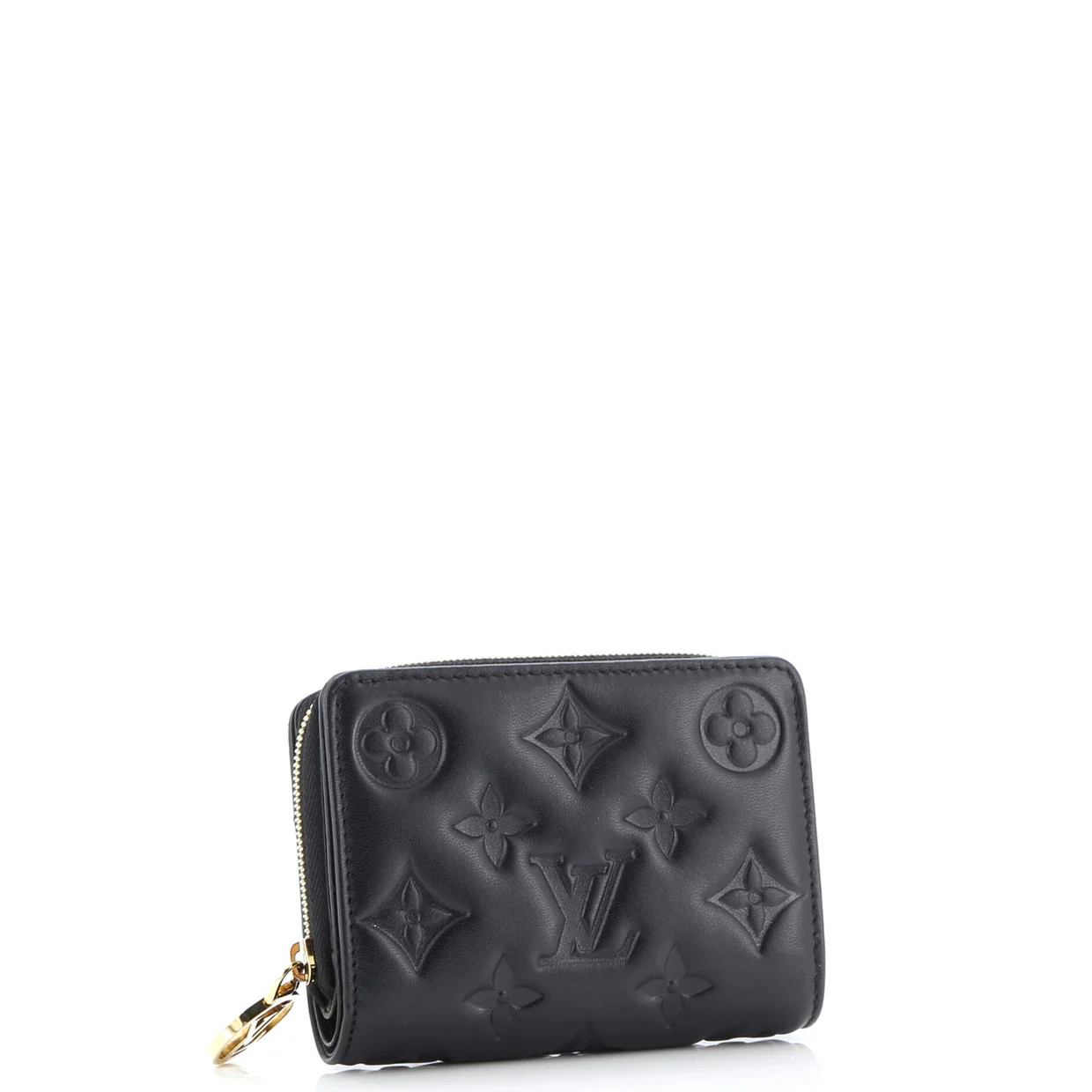 Lou Wallet Monogram Embossed Lambskin - Deep Luxury