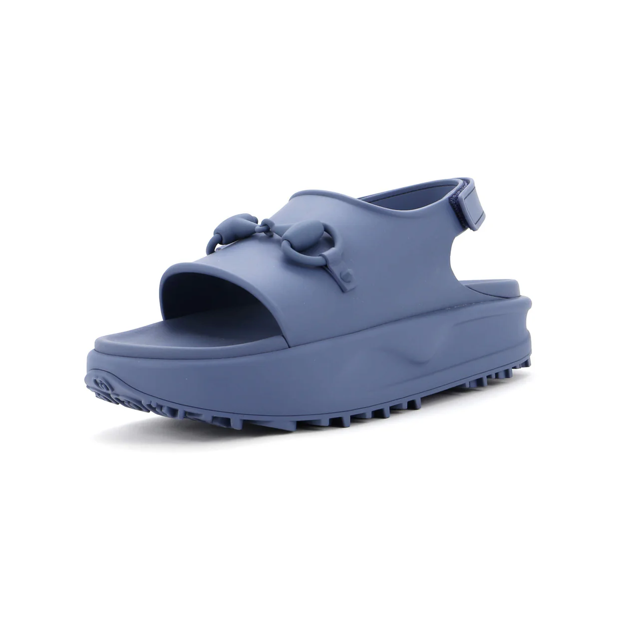 Women's Horsebit Touch Velcro Sandals Rubber - Deep Luxury