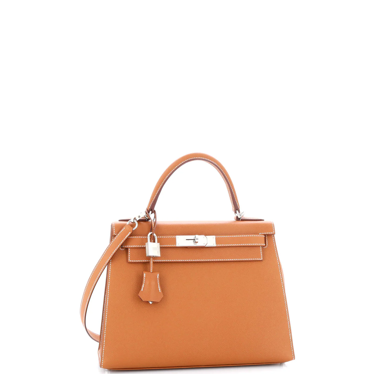 Kelly Handbag Gold Epsom with Palladium Hardware 28 - Deep Luxury