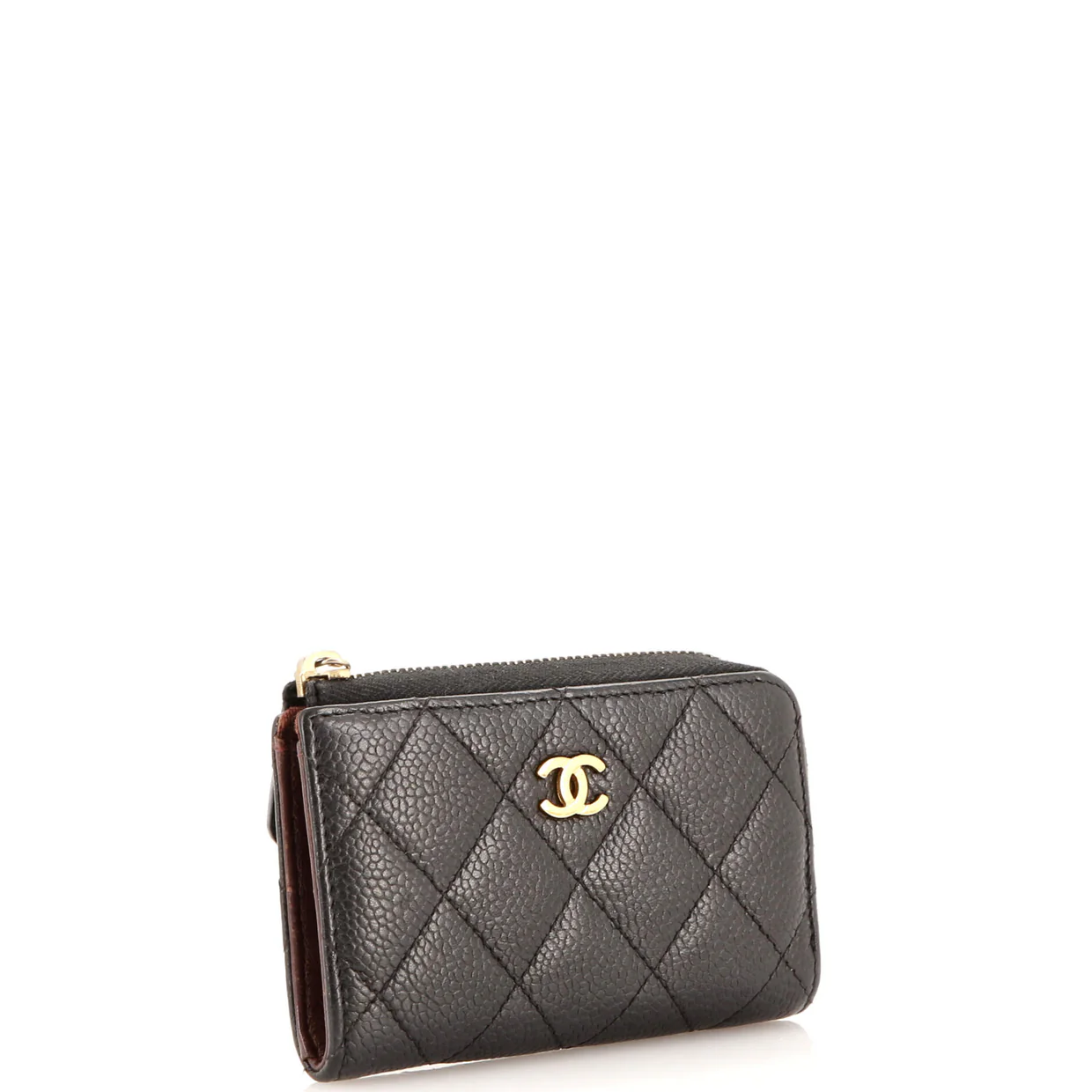 Key Pouch Quilted Caviar - Deep Luxury
