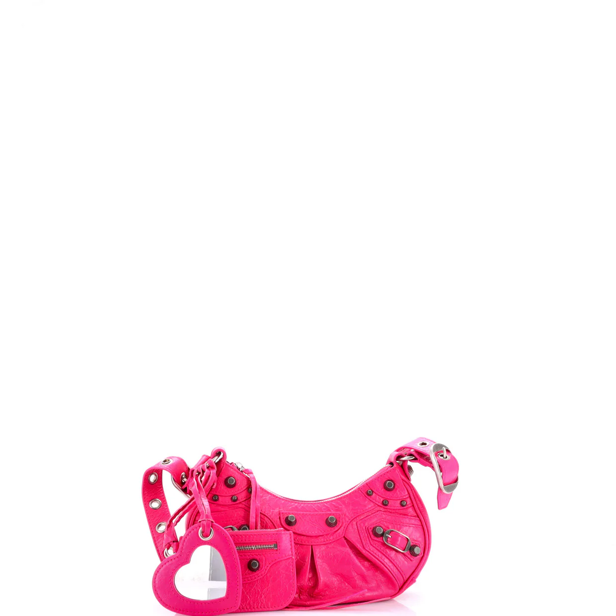 Le Cagole Giant Studs Shoulder Bag Leather XS - Deep Luxury