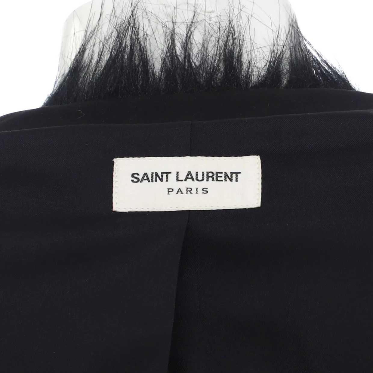 Women's Contrast Trim Collarless Jacket Faux Fur - Deep Luxury