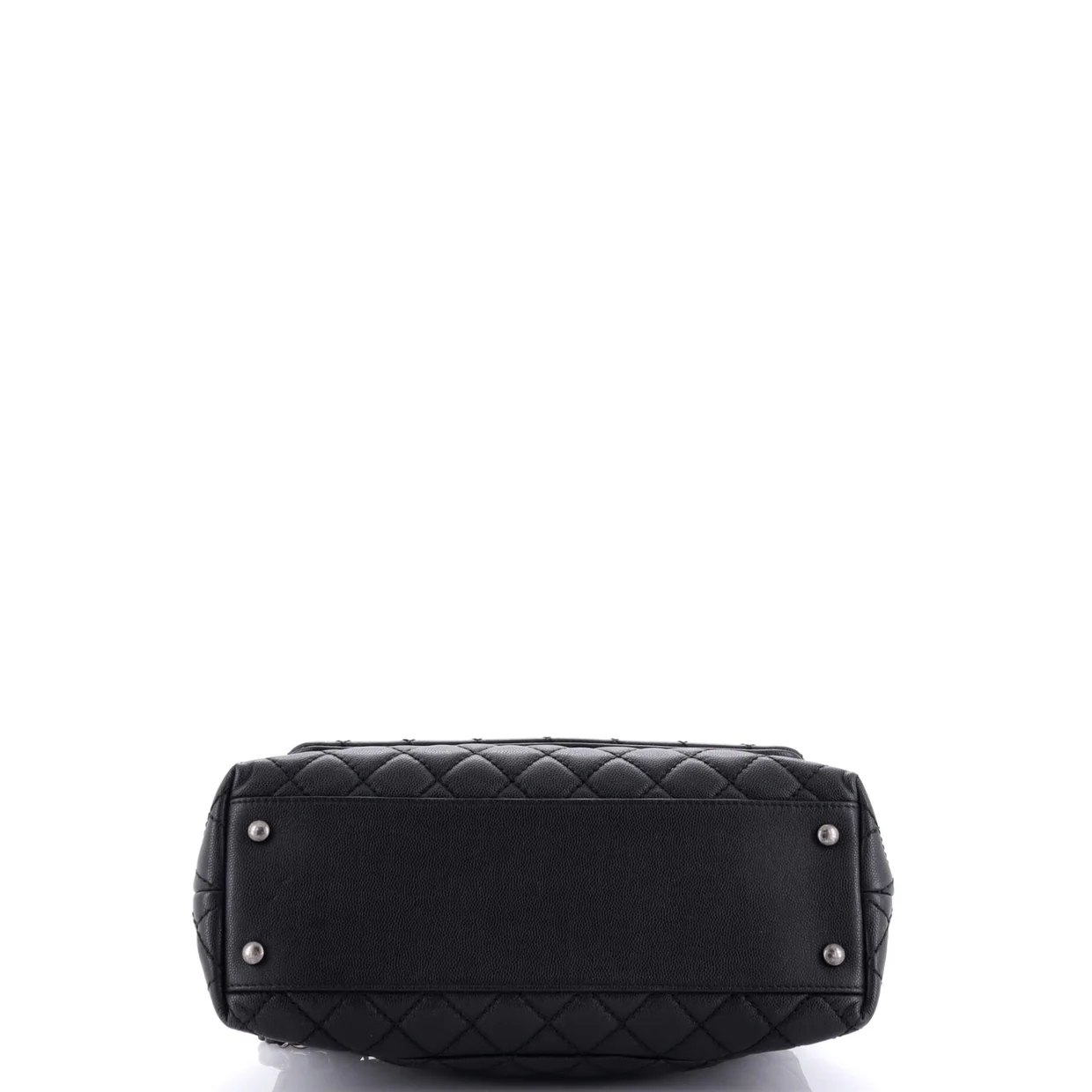 Coco Top Handle Bag Quilted Caviar Small - Deep Luxury