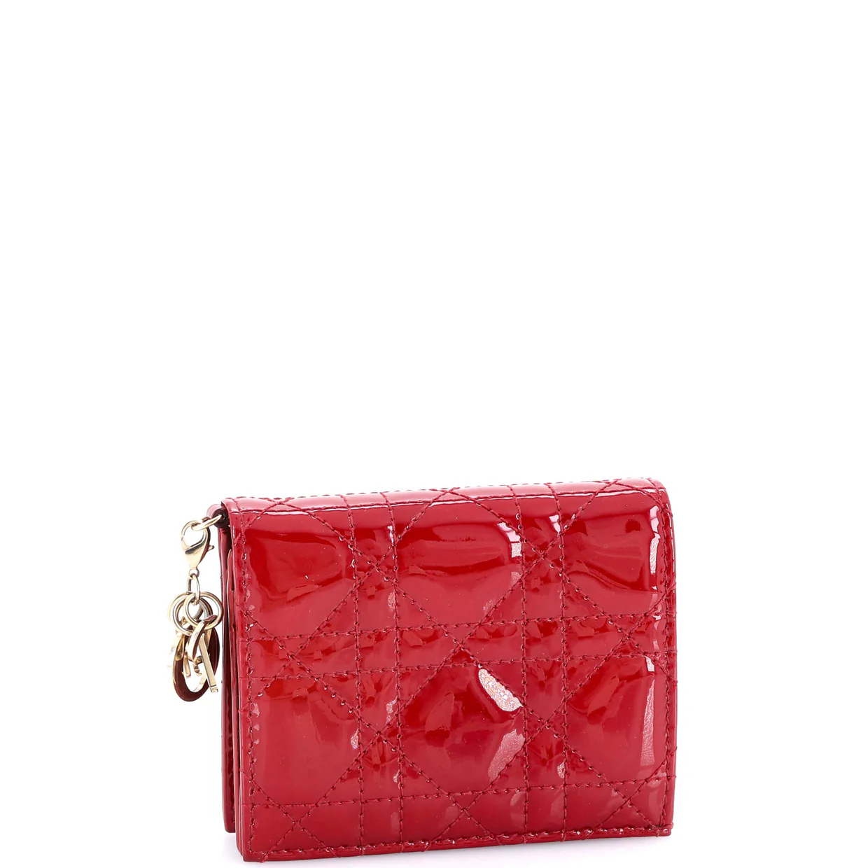 Lady Dior Wallet Cannage Quilt Patent Mini - Deep Luxury