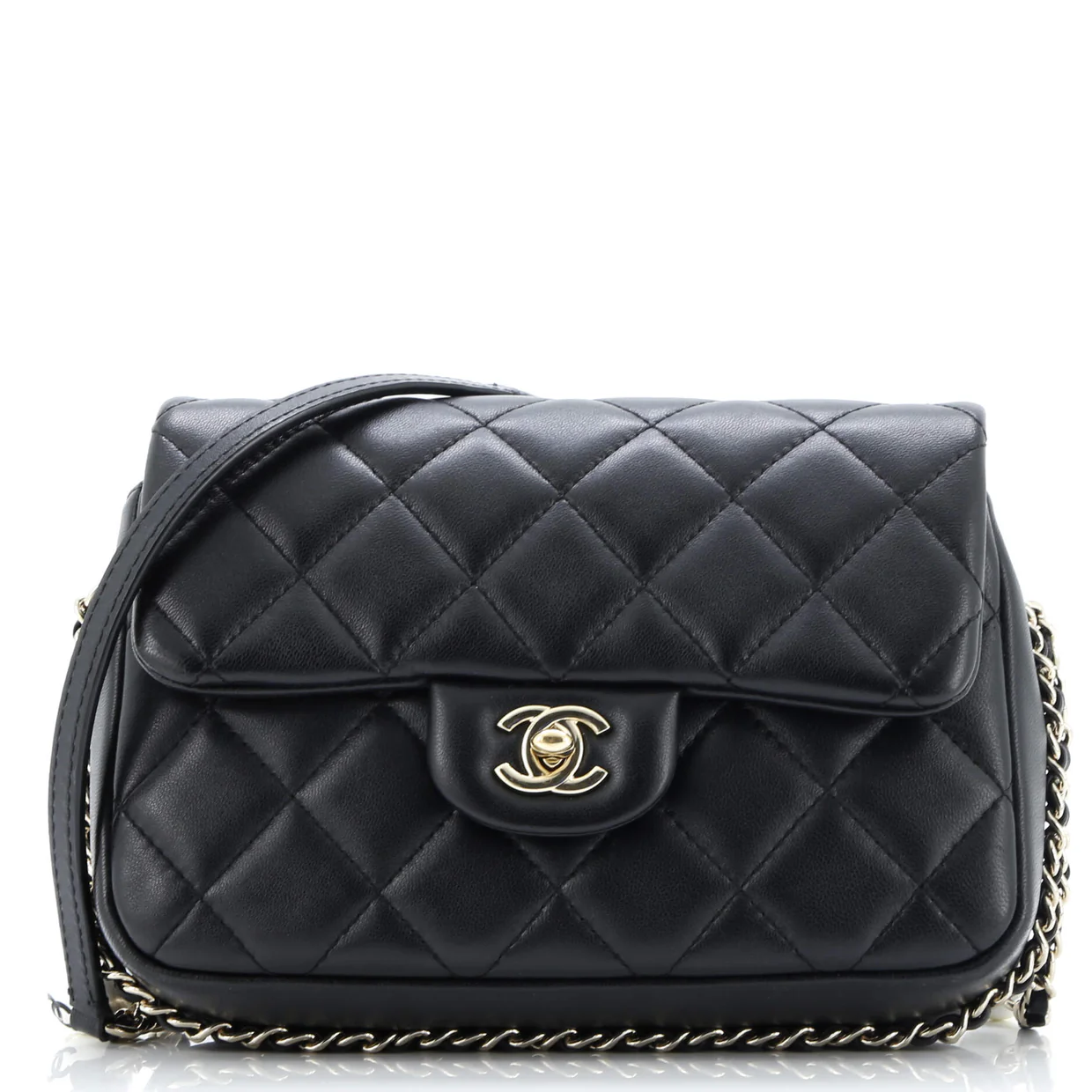 My Precious Pearls Chain Flap Bag Quilted Lambskin Medium - Deep Luxury