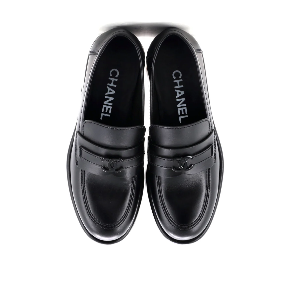 Women's CC Platform Loafers Leather - Deep Luxury