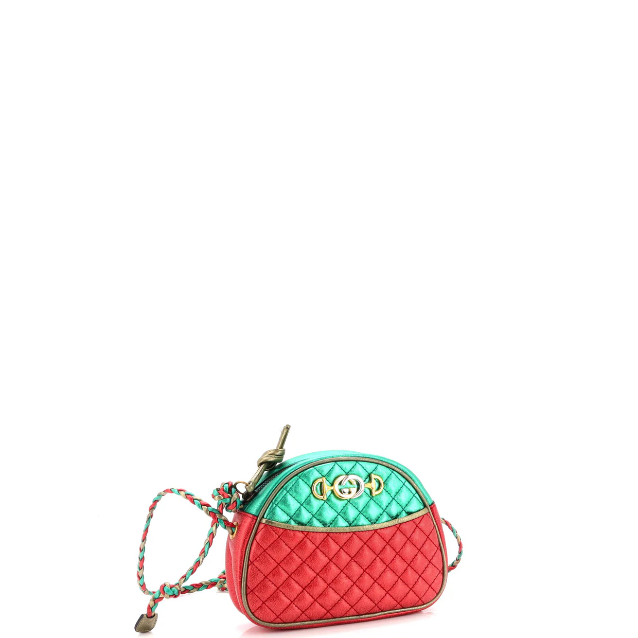 Trapuntata Camera Shoulder Bag Quilted Laminated Leather Mini - Deep Luxury