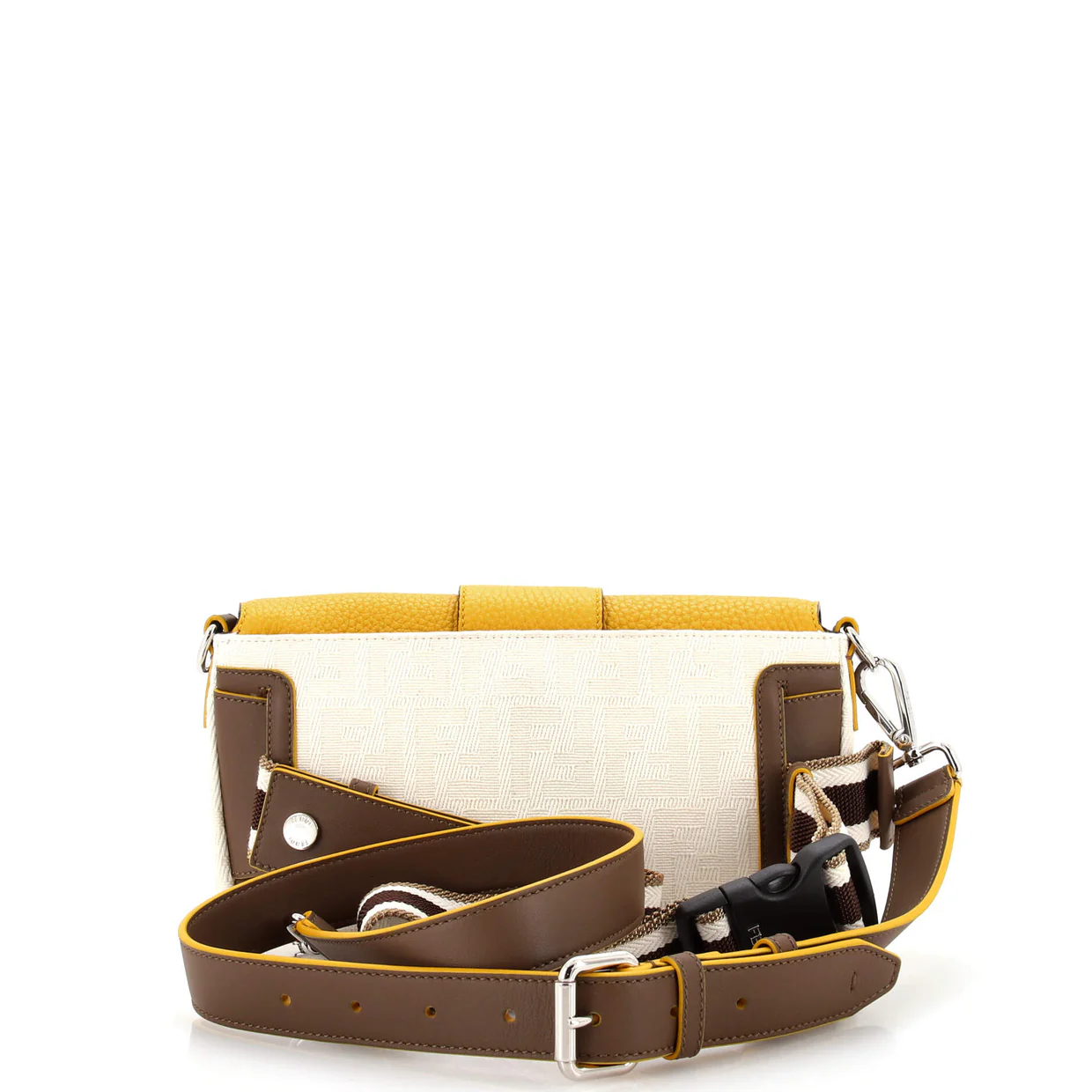 Baguette Convertible Belt Bag Zucca Canvas with Canvas and Leather Medium - Deep Luxury