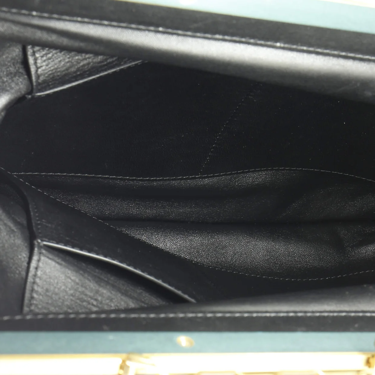 Clasp Ruched Flap Bag Leather Medium - Deep Luxury