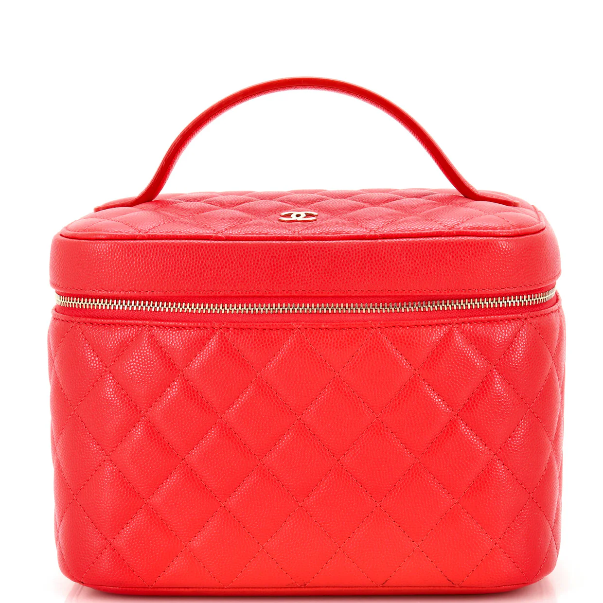 Classic Vanity Case Quilted Caviar Medium - Deep Luxury