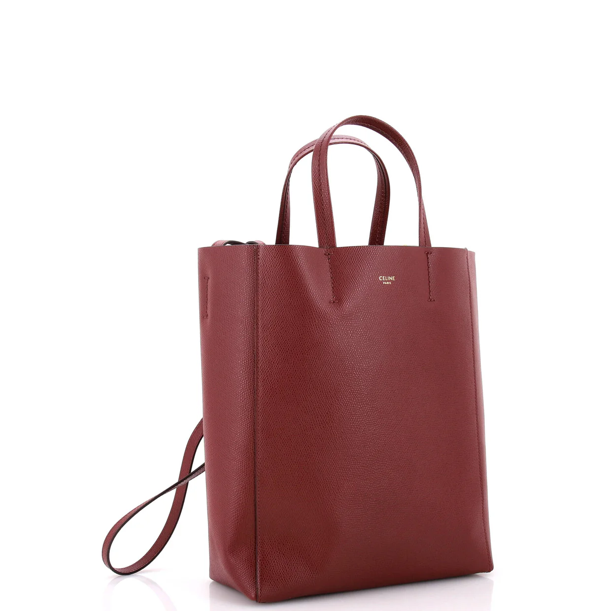 Vertical Cabas Tote Grained Calfskin Small - Deep Luxury