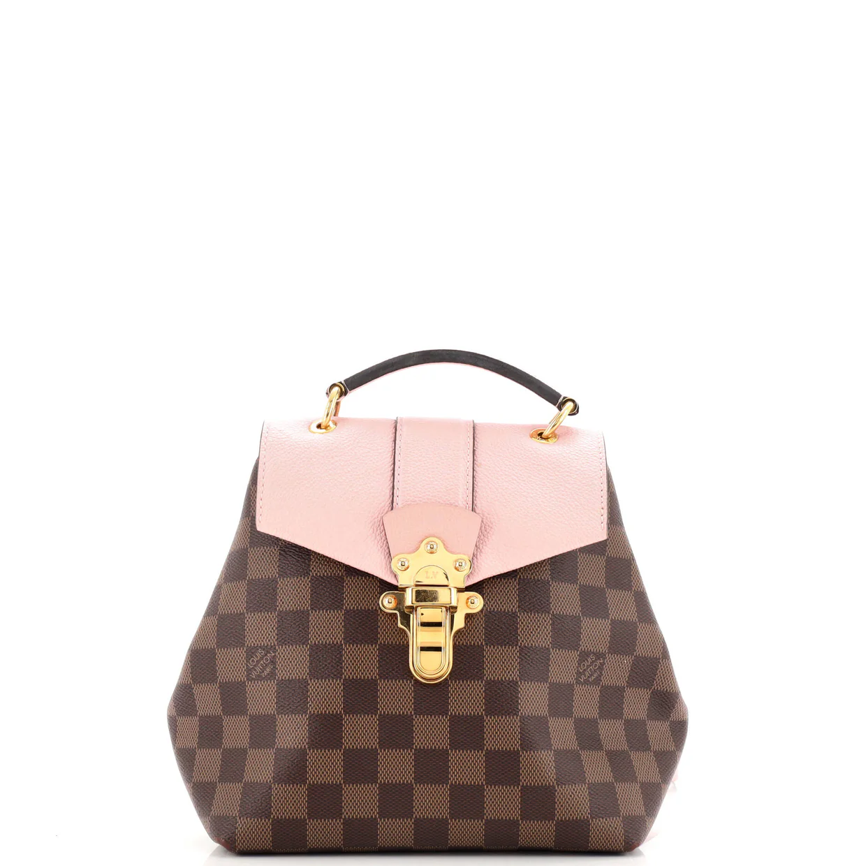 Clapton Backpack Damier and Leather - Deep Luxury