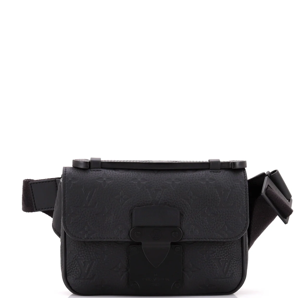 S Lock Sling Bag Monogram Taurillon Leather - Deep Luxury