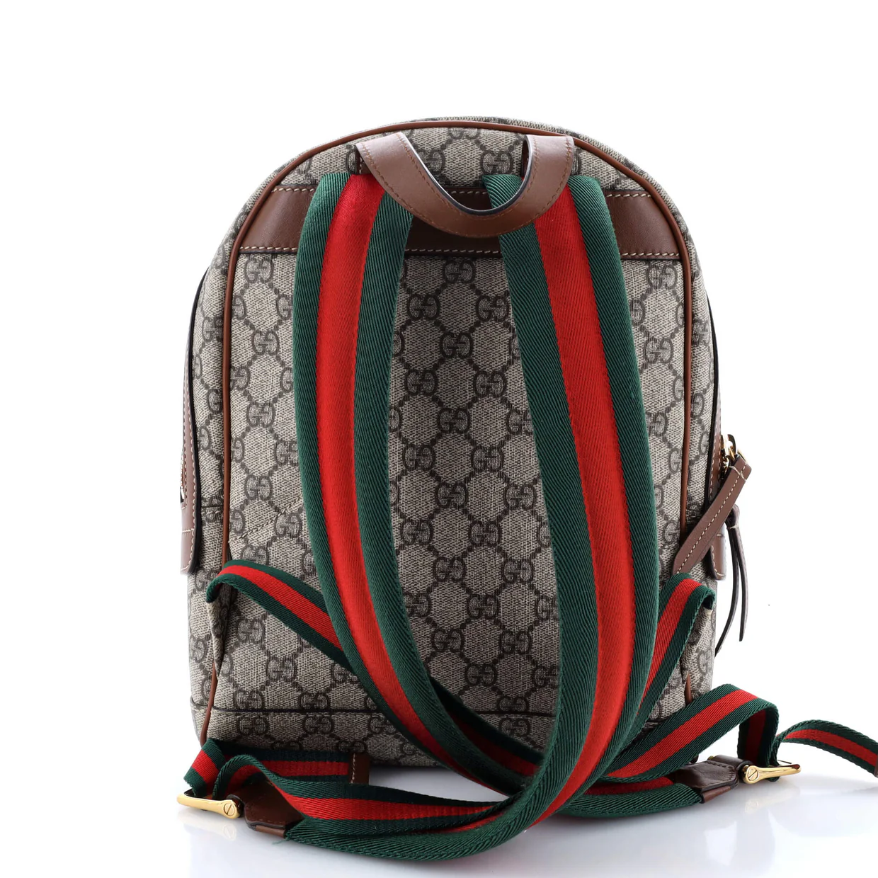 Zip Pocket Backpack Embroidered GG Coated Canvas Small - Deep Luxury