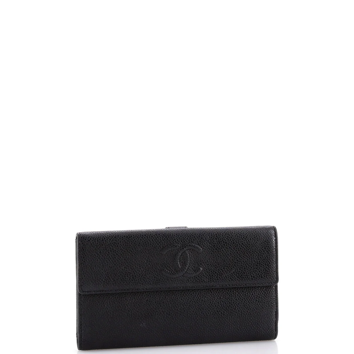 Timeless CC Flap Wallet Caviar Long - Deep Luxury