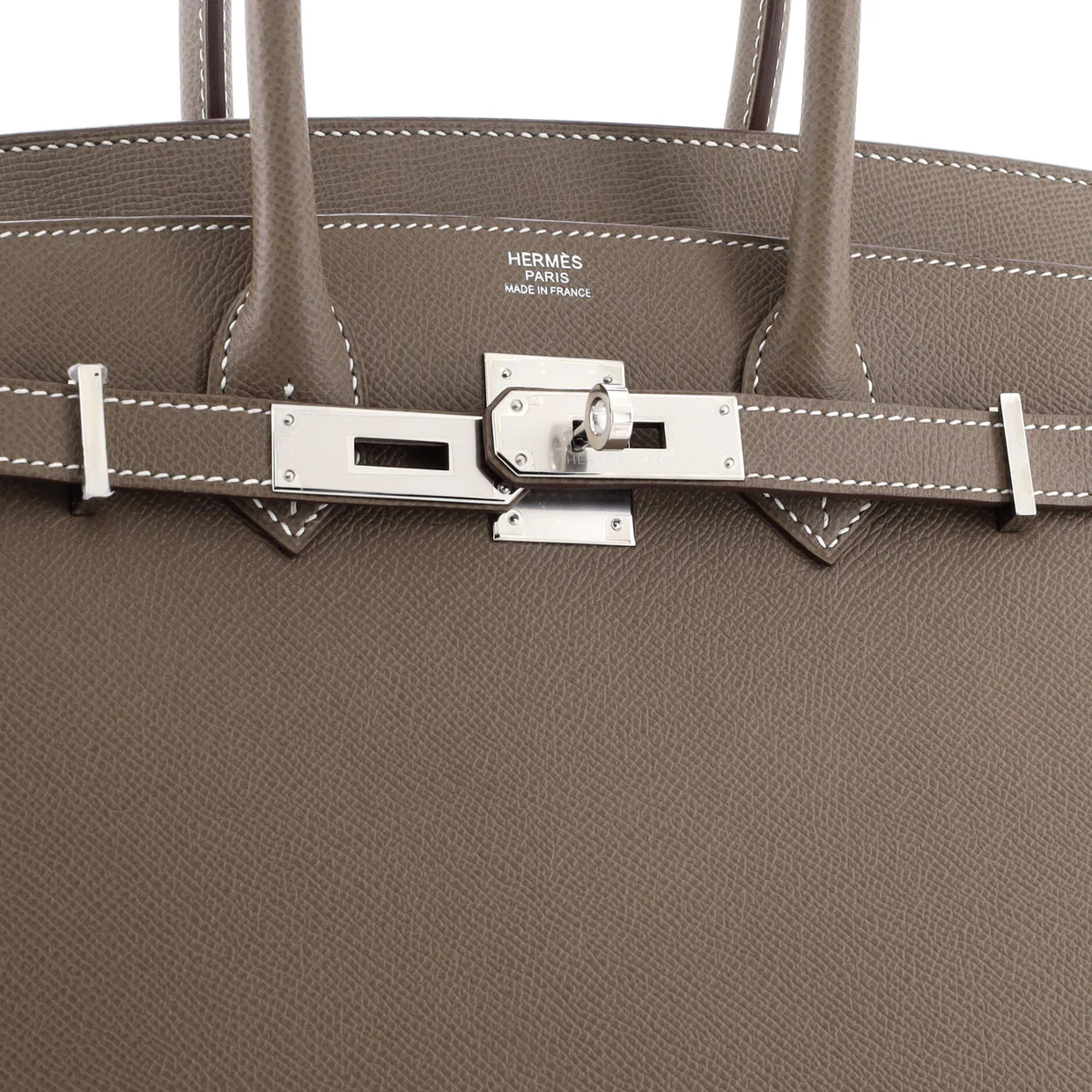 Birkin Sellier Bag Grey Epsom with Palladium Hardware 30 - Deep Luxury