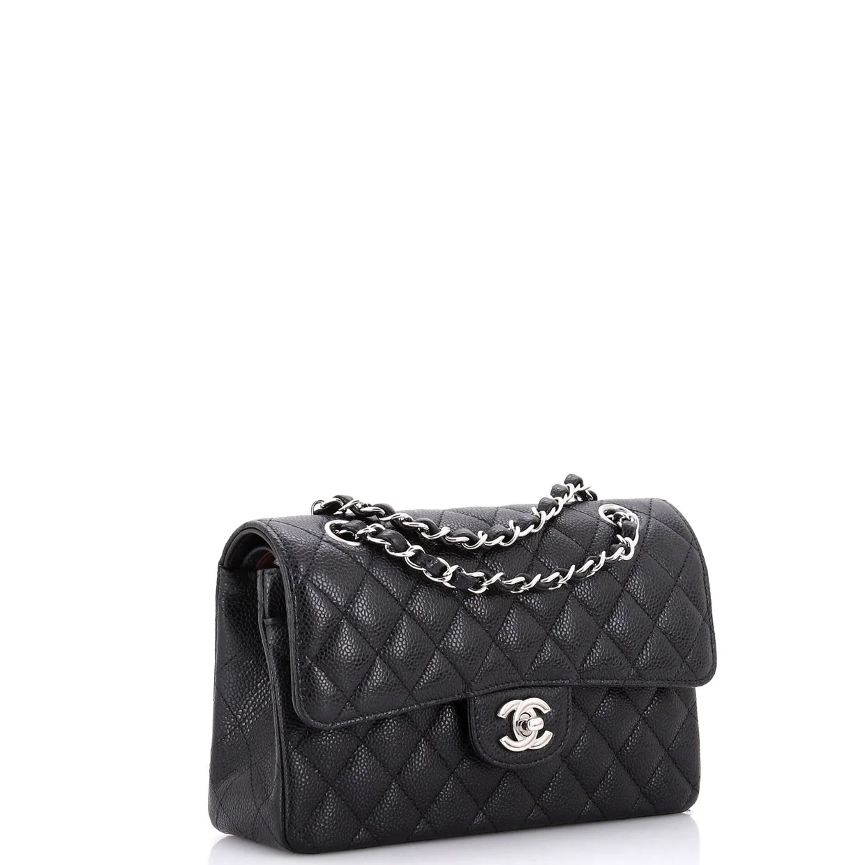 Classic Double Flap Bag Quilted Caviar Small - Deep Luxury