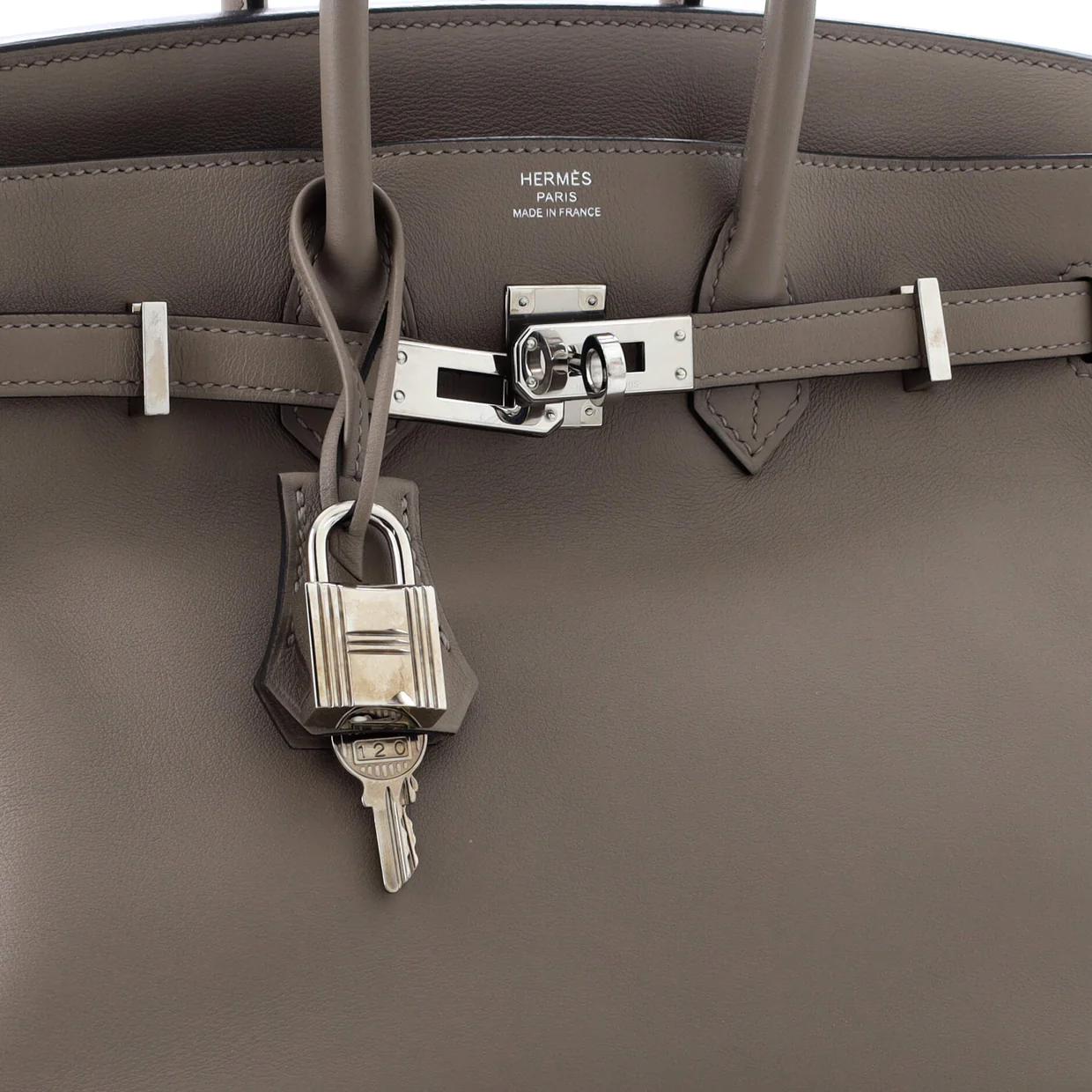 Birkin Handbag Grey Swift with Palladium Hardware 25 - Deep Luxury