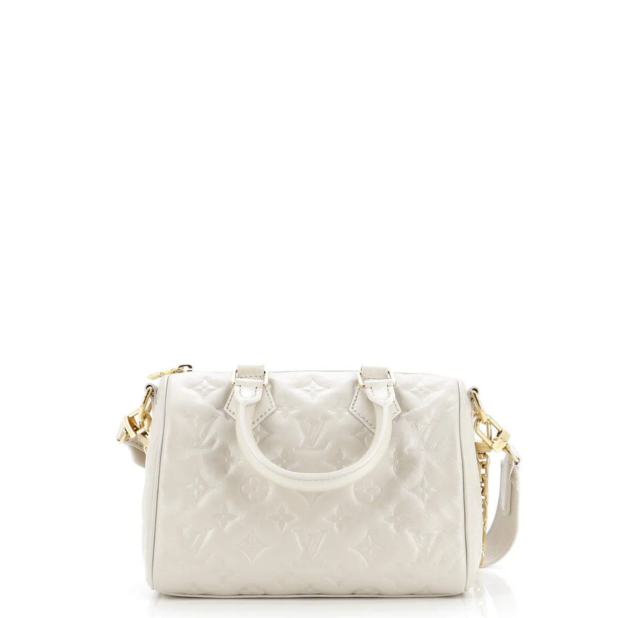 Speedy Bandouliere Bag Limited Edition Fall in Love Monogram Embossed Lambskin 22 - Deep Luxury