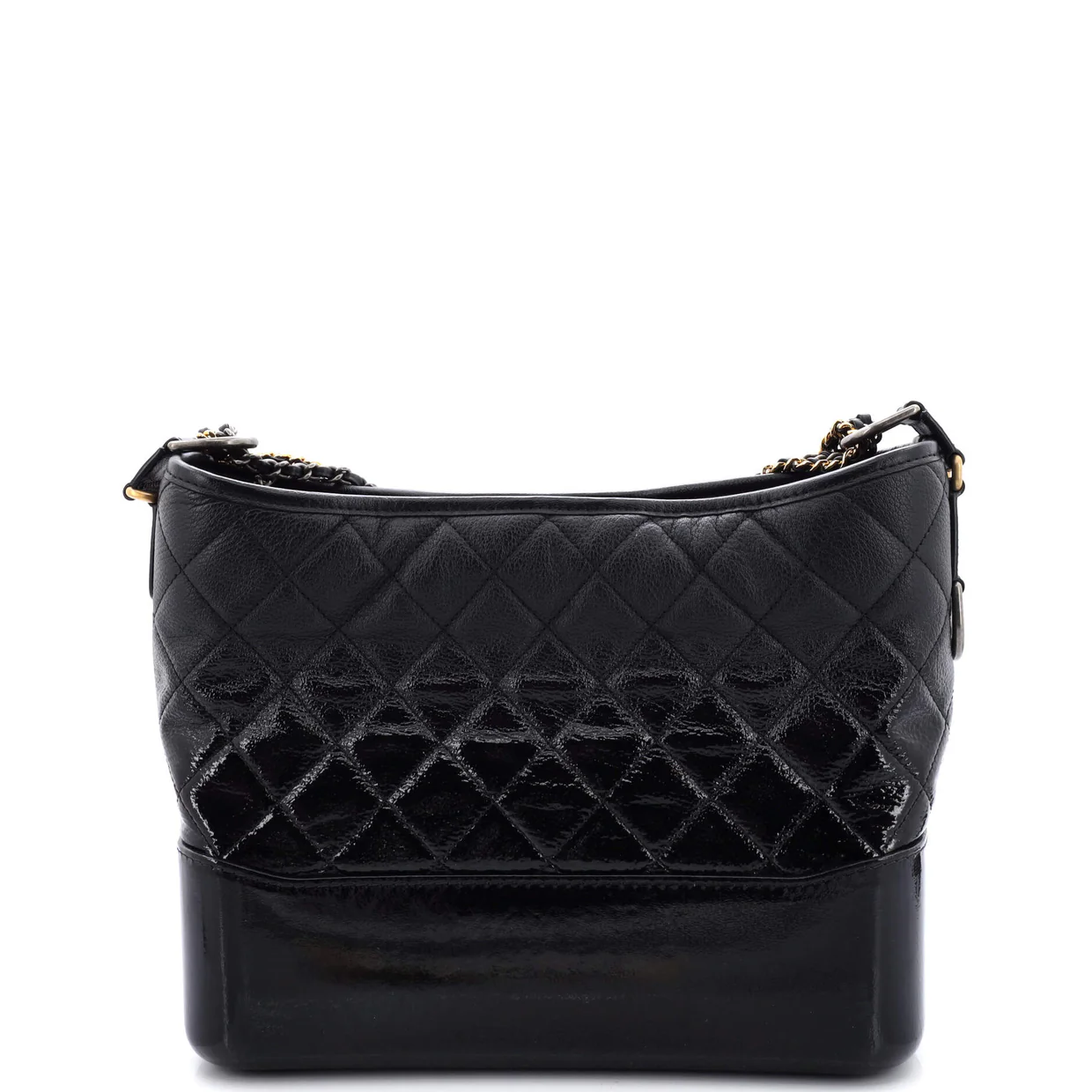 Gabrielle Hobo Quilted Goatskin and Patent Medium - Deep Luxury